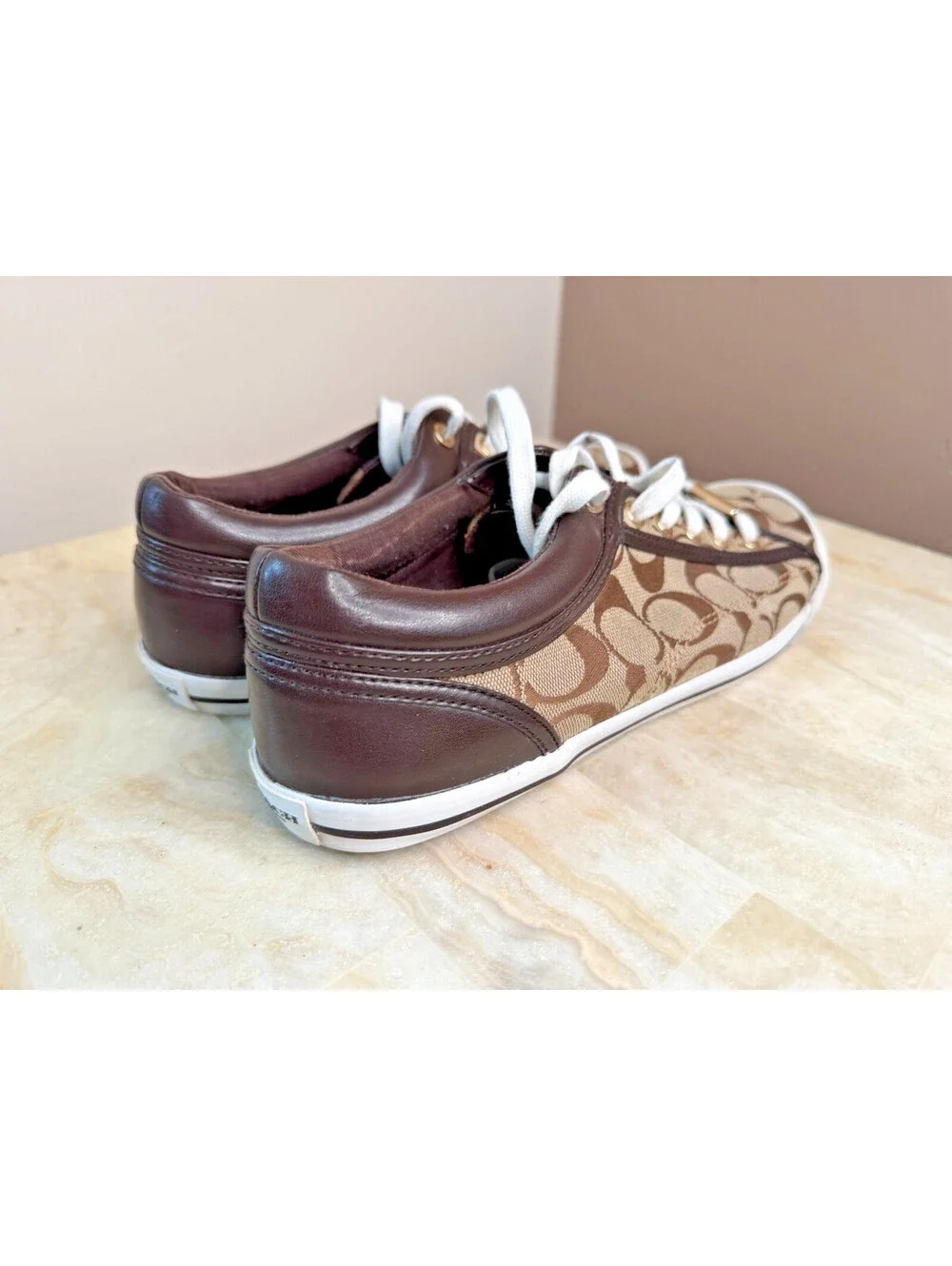 Coach Francesca A5209 Signature C Jacquard Sneakers Size 10B